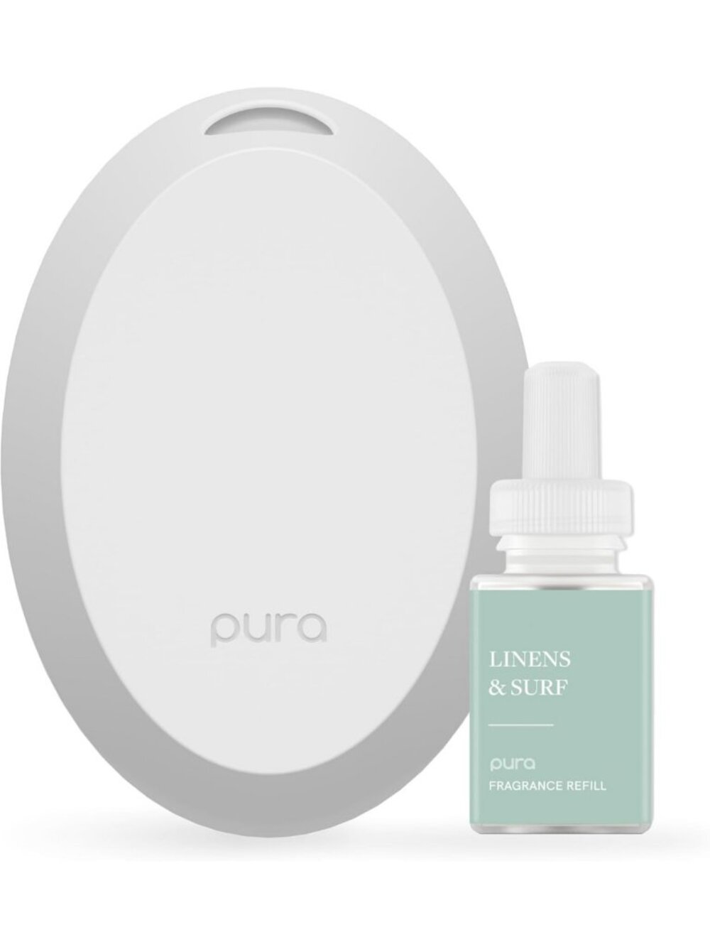 Mini Fragrance Diffuser with Scent Refill - Fresh Linens & Surf Aroma